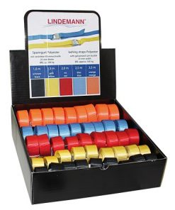 Spanngurtdisplay mit 45 Spanngurten mit Fähnchen!