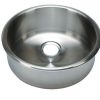 Waschbecken Edelstahl zylindrisch 300mm x 125mmT bk11230