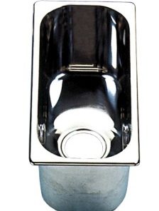 BARKA Spülbecken rechteckig Edelstahl poliert 300x240x150mm