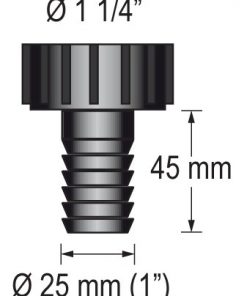 Schlauchanschlussstück 1 1/4" für 25mm Schlauch