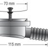 Duschtassenauslass für 25mm bk16029