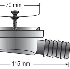 Duschtassenauslass für 25mm