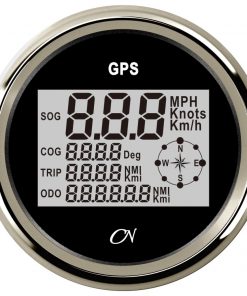 GPS Tacho digital + Kompass schwwarz/chrom