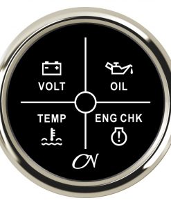 4fach Anzeige Spannung.Öldr.Temp.Check schw./chrom