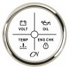 4fach Anzeige Spannung.Öldr.Temp.Check weiß/chrom cn11w