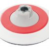 Polierteller WEICH M14 122mm weiß/rot dn1502