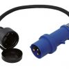 Adapterkabel 0.5m CEE-Stecker >Schuko-Kupp. ec36