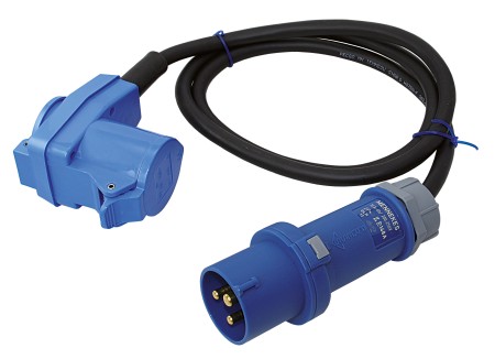 Adapterkabel 1.5m CEE-Stecker>Winkel-Schuko+CEE Adapterkabel 1.5m CEE-Stecker>Winkel-Schuko+CEE