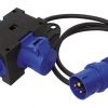 CEE-Kombiverteiler 3-polig CEE/Schukostecker ec41