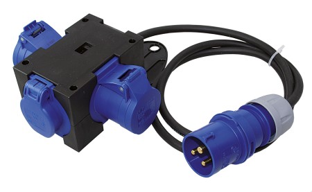CEE-Kombiverteiler 3-polig CEE/Schukostecker CEE-Kombiverteiler 3-polig CEE/Schukostecker