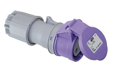 CEE-Kupplungssteckdose max.24V 32A 2-polig CEE-Kupplungssteckdose max.24V 32A 2-polig