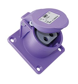 CEE-Einbausteckdose max.24V 32A 2-polig CEE-Einbausteckdose max.24V 32A 2-polig