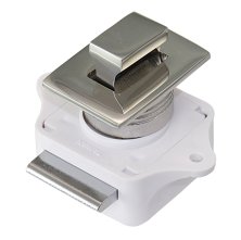 Druckknopfschnapper rechteckig Knopf+Ring Edelst. Druckknopfschnapper rechteckig Knopf+Ring Edelst.