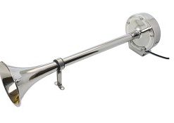 Edelstahl-Horn einzeln 390mm 12V 110db