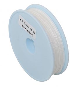 Takelgarn 30m x 1.2mm gedr. gewachst WEISS