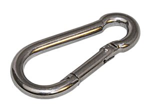 Edelst.-Karabinerhaken ohne Auge 80x 8mm <10 St.> Edelst.-Karabinerhaken ohne Auge 80x 8mm <10 St.>