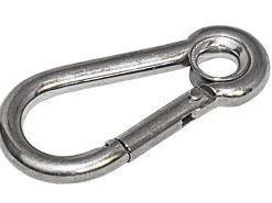 Edelst.-Karabinerhaken mit Kausch 40x 4mm <10-Stk>