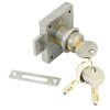 Zylinder-Kastenschloss Typ 6810 Messing vernickelt la6810