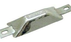 Rumpfanode zum Anschr., rechteckig Zn 140x82x26mm + Laschen