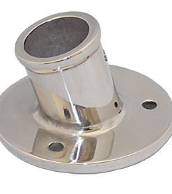 Flaggenstockhalter Edelstahl schräg 25mm -Ablauf-