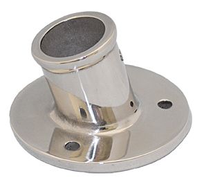 Flaggenstockhalter Edelstahl schräg 25mm -Ablauf- Flaggenstockhalter Edelstahl schräg 25mm -Ablauf-
