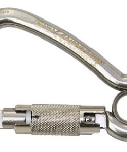 Edelst.-Karabinerh. Dreh-Sicherung 120mm m. Kausch