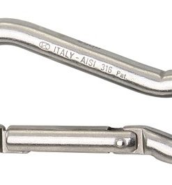 Edelstahl-Karabinerhaken AISI316 60mm