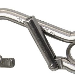 Edelst.-Karabinerhaken mit Kausch 'GENIUS' 80mm