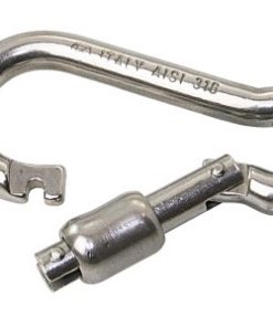 Edelst.-Karabinerhaken Federsicherung 80mm