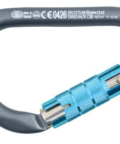 Alu-Karabiner HMS TWIST LOCK grau/weiß/azur