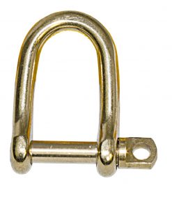 10-St-Packung Messingschäkel poliert D-Form 5mm