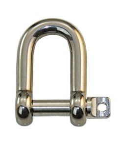 Edelst.-Schäkel geschm. D-Form halblg. 12.5mm