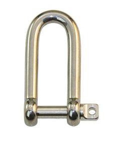 Edelst.-Schäkel geschm. D-Form lang 5mm