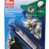 PRYM Nähfrei Druckknöpfe 15mm (10 Stück) SB-Karte pr390201