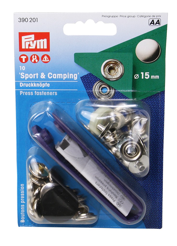 PRYM Nähfrei Druckknöpfe 15mm (10 Stück) SB-Karte PRYM Nähfrei Druckknöpfe 15mm (10 Stück) SB-Karte