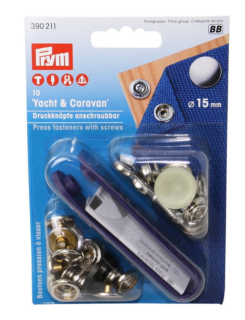 PRYM Nähfrei Druckknöpfe 15mm HOLZ (10St) SB-Karte PRYM Nähfrei Druckknöpfe 15mm HOLZ (10St) SB-Karte