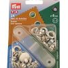 PRYM Messing-Ösen vernickelt 8.0mm (24St.)SB-Karte pr541374