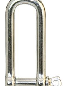 Edelstahlschäkel D-Form lang 4mm <10-St.Pack>