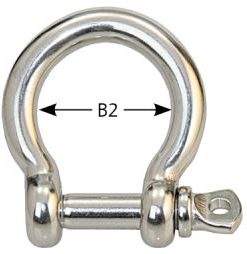 Edelstahlschäkel geschweift 3mm <10-St.Pack>7