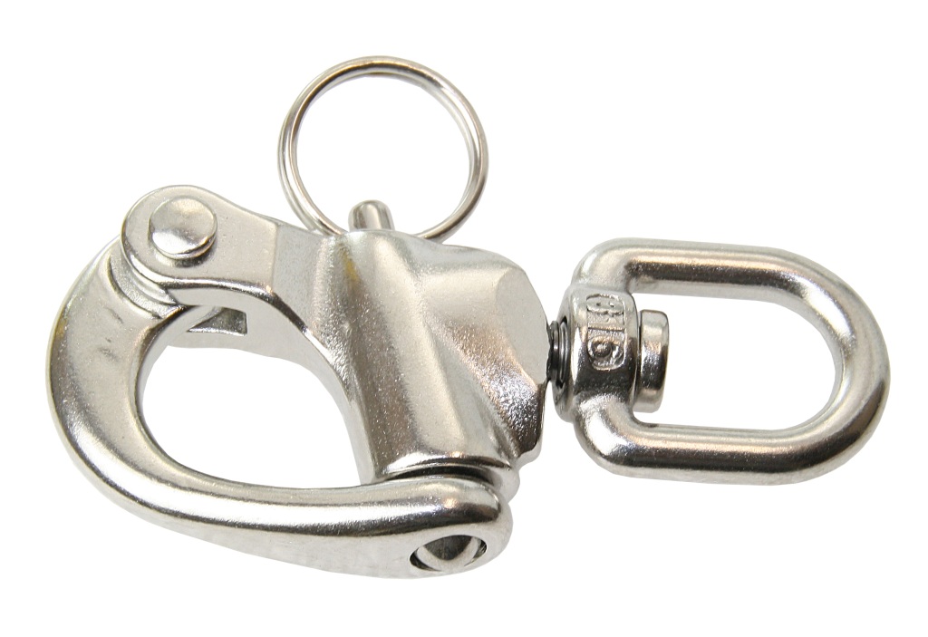 Schnappschäkel Wirbelauge 70mm Edelstahlguss Schnappschäkel Wirbelauge 70mm Edelstahlguss