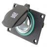 PRO CAR Einbau-Steckdose 21mm mit Kappe, rechteckig 12/24V 20A SB-Pack qg02010