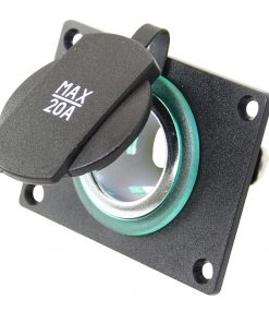 PRO CAR Einbau-Steckdose 21mm mit Kappe, rechteckig 12/24V 20A SB-Pack