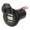 USB Doppel-Steckdose mit Deckel/runde Front qg02411