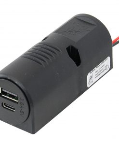 USB Doppel-Aufbausteckdose C/A 12-24V mit LED