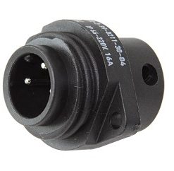 Flanschstecker 3-polig (2+PE) 16A-230V