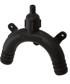 Schwanenhals belüftet 3/4" 19mm schwarz
