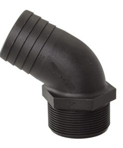 TD-Schlauchanschluss schwarz 120° 38mm 1 1/4"