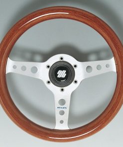 CAPRI Steuerrad Holzoptik Ø320mm Speichen silbergr