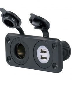 Marinco USB-COMBO -Einbau-Steckdose Schwarz