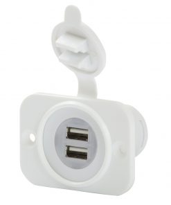 Marinco USB-Doppel-Einbau-Steckdose weiß